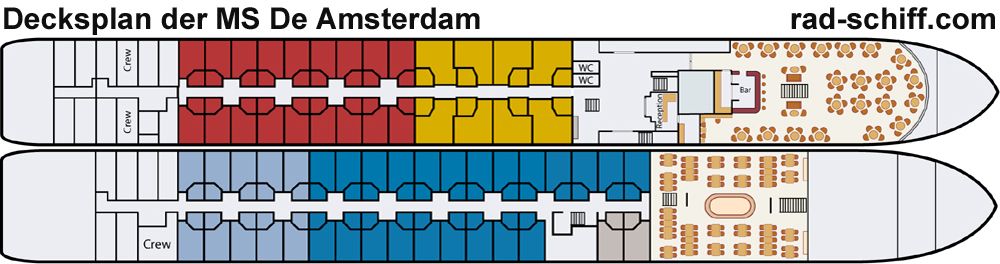 MS De Amsterdam - Decksplan