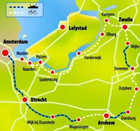 Hanse-Tour durch Holland - Karte
