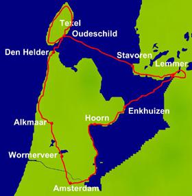 Karte Radurlaub Nord-Holland
