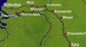 Köln - Rotterdam mit Rad & Schiff - Karte
