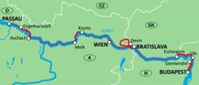Mit Rad & Schiff an der Donau - Karte